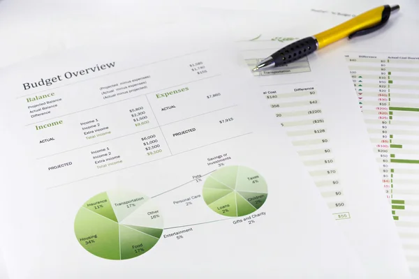 Business graph analysis report — Stock Photo, Image