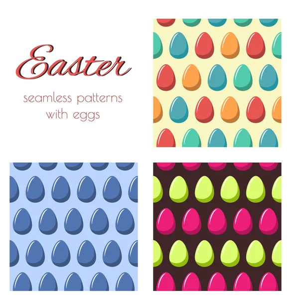 Patterns with eggs — Stock Vector