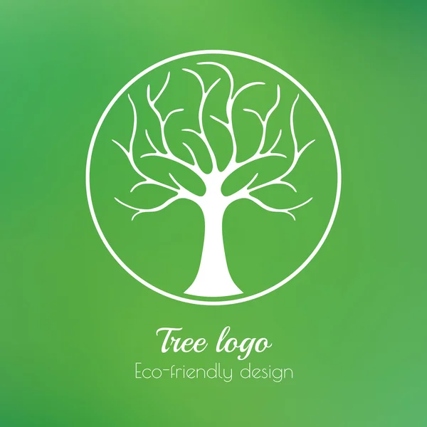 Logo del árbol — Vector de stock