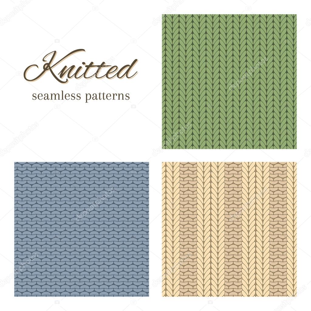 Knitted vector backgrounds