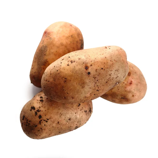 Potatis isolerad på vit bakgrund — Stockfoto