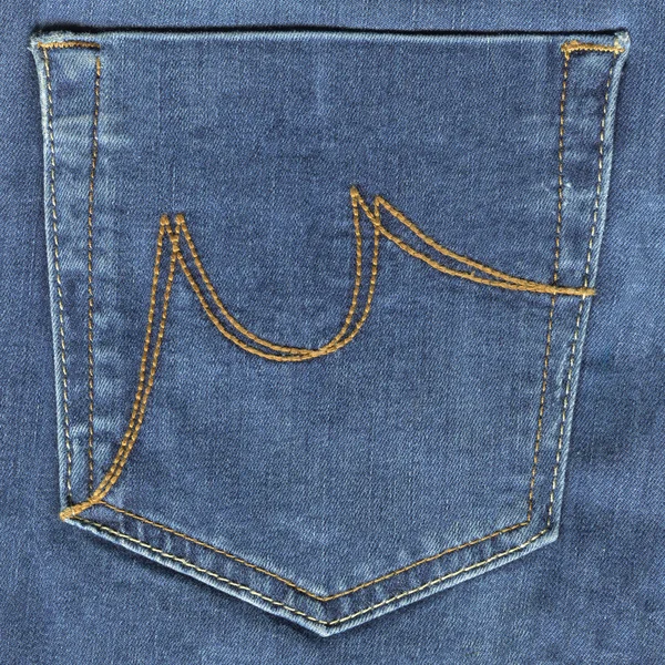 Broekzak van blauwe jeans — Stockfoto