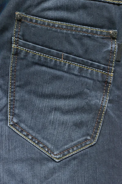 Mavi kot pantolon cebi — Stok fotoğraf