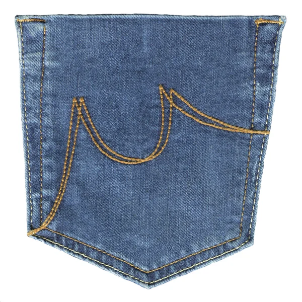 Карман синих джинсов — стоковое фото