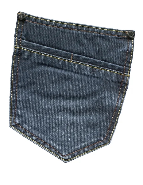 Карман черных джинсов — стоковое фото