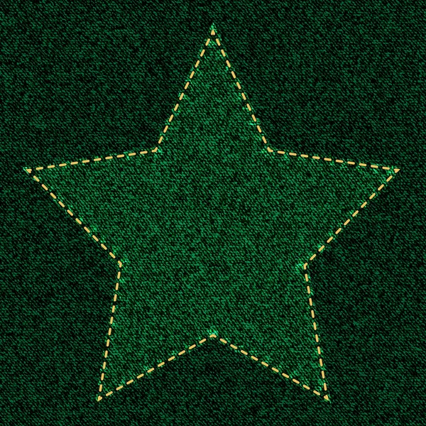 Jeans Green Star — Image vectorielle