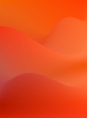 Soyut yumuşak ışık ve kıvrımlı dalgalı çizgiler yumuşak turuncu tonlu gradyan sanat arkaplanı.