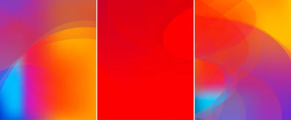 Conjunto Fondo Vertical Banner Colores Brillantes Vibrantes Líneas Transparentes Con — Vector de stock