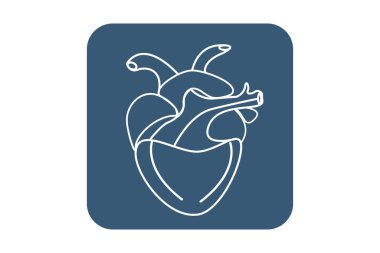 İnsan Kalbi vektörü simgesi