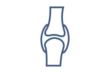 Eklem simgesi izole edildi. Birleşmenin tek ince çizgi sembolü.