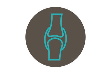 Eklem simgesi izole edildi. Birleşmenin tek ince çizgi sembolü.