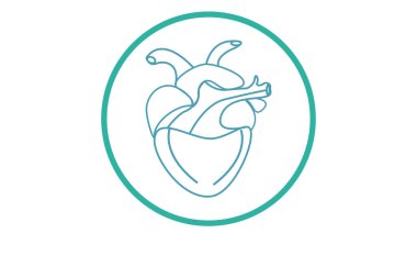 İnsan kalp vektör simgesi. Mobil konsept ve web tasarımı için düz tabela. Anatomik insan kalp organı basit bir simge. Anatomi sembolü, logo çizimi. Piksel mükemmel vektör grafikleri