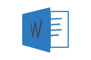 Microsoft kelime simgesi ekranda