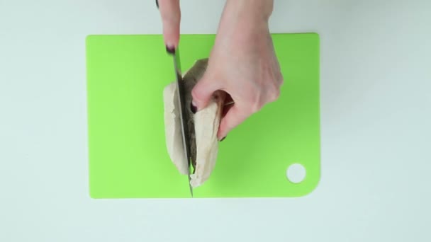 Fileto parçalar halinde dilim — Stok video