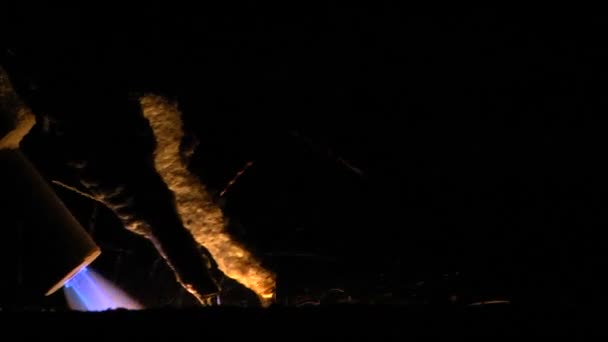 Processamento de placas de granito fogo — Vídeo de Stock