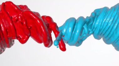 Beyaz arkaplanda 3D sıvı canlandırması