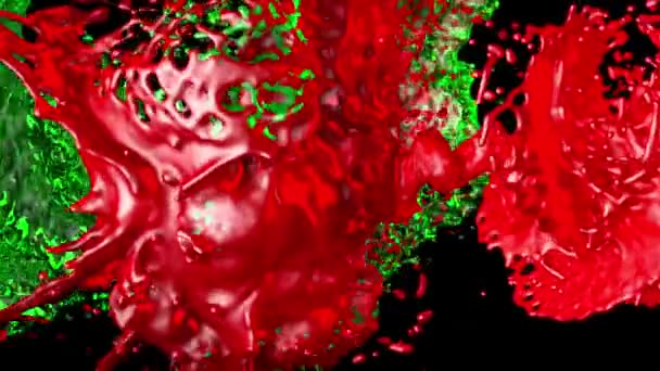 Liquido cadente su sfere di vetro animazione 3d — Video Stock