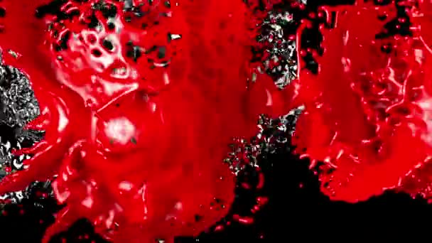 Falling liquid on glass balls 3d animation — Stock Video