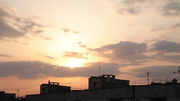 Zonsondergang in de hemel, Timelapse — Stockvideo