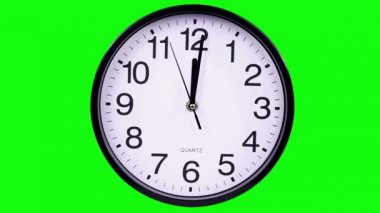 Yeşil zemin Timelapse üzerine duvar saati