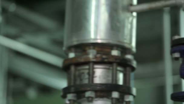 The Valve in Manufacturing in The Workshop. — Stock Video