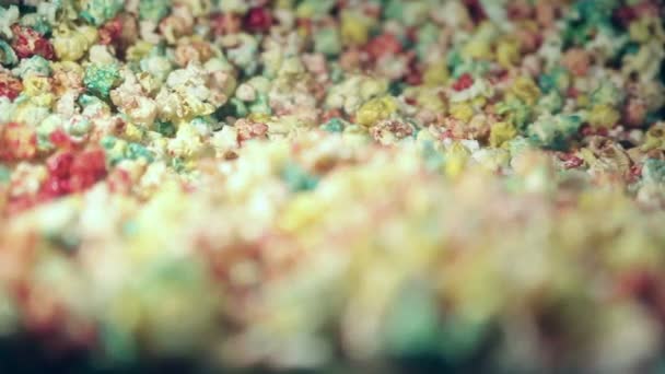 Popcorn gép pattogatott kukorica — Stock videók