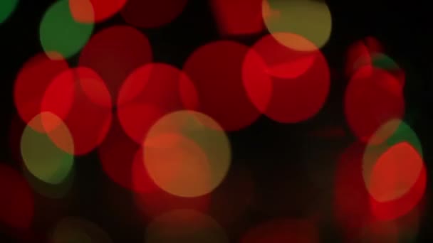 Weihnachtsbeleuchtung. verschwommenes Bokeh — Stockvideo