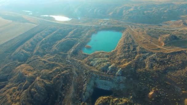 Flying Over The Ore Quarry — Stock Video
