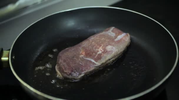 Cocinar pechuga de pato asado — Vídeos de Stock