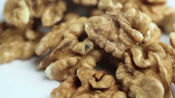 Kernels of Walnut on The Table — Stock Video