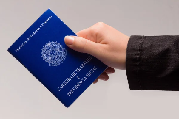 Hand met Document voor de werkgelegenheid — Stockfoto