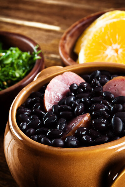 Typical brazilian dish feijoada