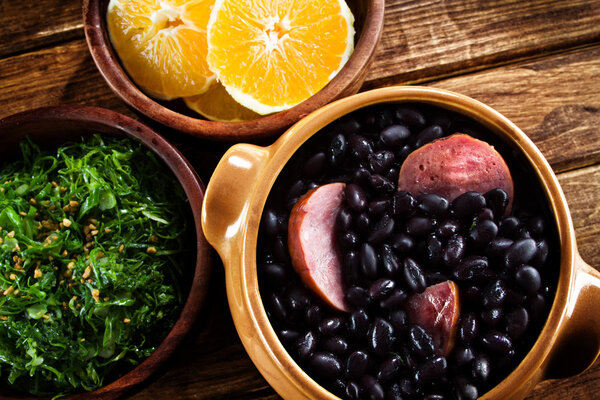 Typical brazilian dish feijoada