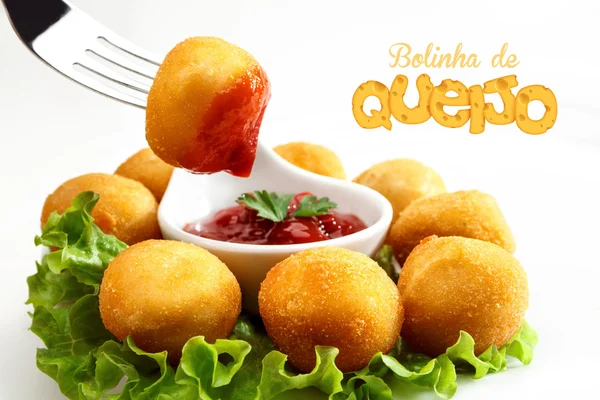 Bolinha de queijo traditional food in Brazil — Stock Photo, Image