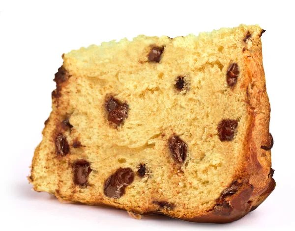 Panettone chocolat sur blanc — Photo