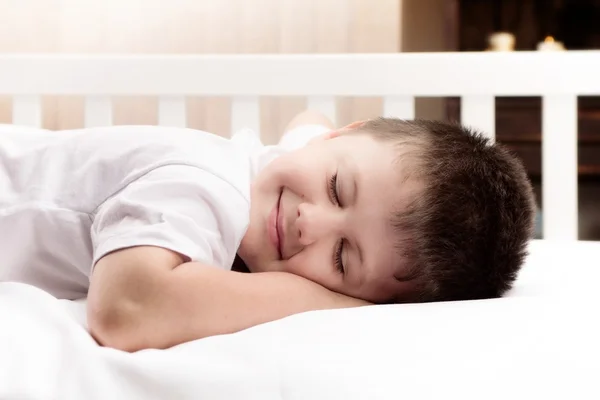 Funny little boy sleeping — Stock Photo, Image