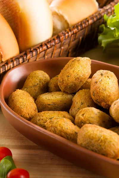 Stekte kroketter som stenges – stockfoto