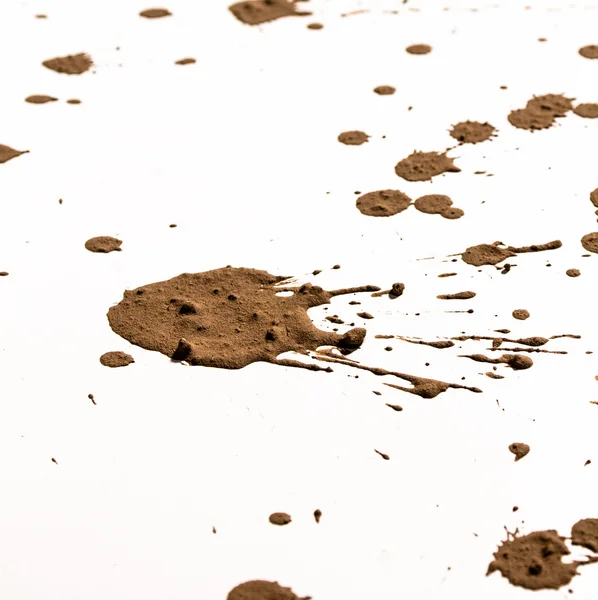 Splash de argila no branco — Fotografia de Stock