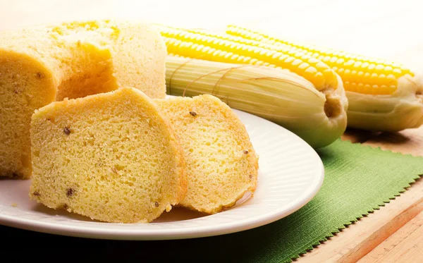 Traditional brazilian Fuba cake — Stock Photo, Image