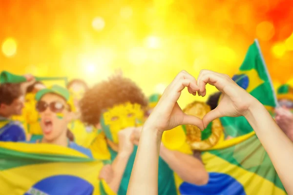 Brasilianische Fußballfans — Stockfoto