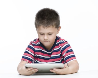 Tablet Pc üzerinde oynama çocuk