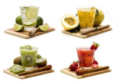 Mojito drinks with fruits clipart