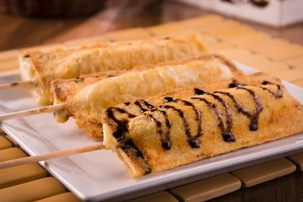 Swiss crepe on the plate — Stock Photo, Image