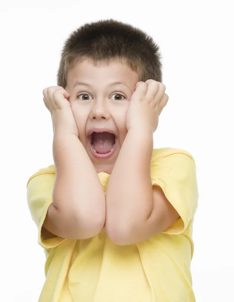 Niño enojado gritando — Foto de Stock