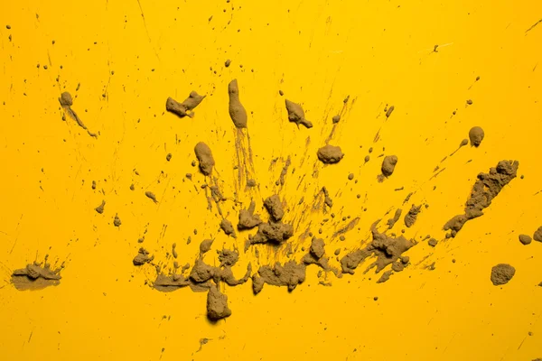 Stänk av lera på orange — Stockfoto