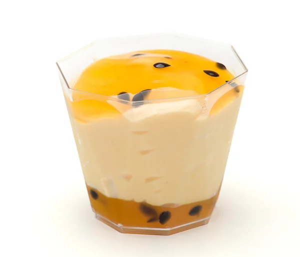 Passion fruit mousse — Stock Photo, Image