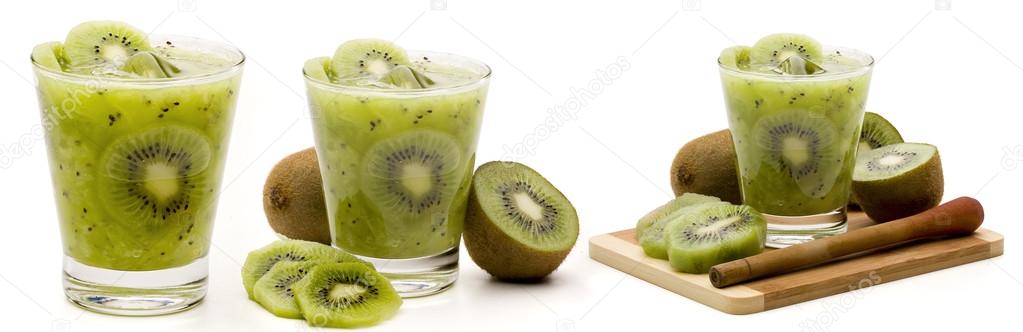 Mojito drinks with kiwi
