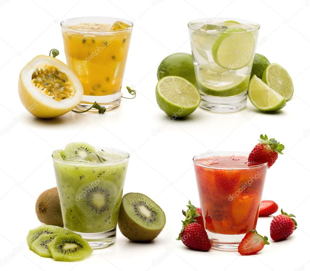 Mojito drinks with fruits