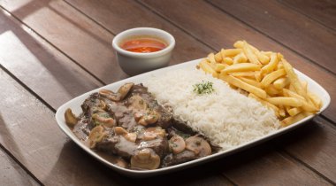 patates, pirinç, et