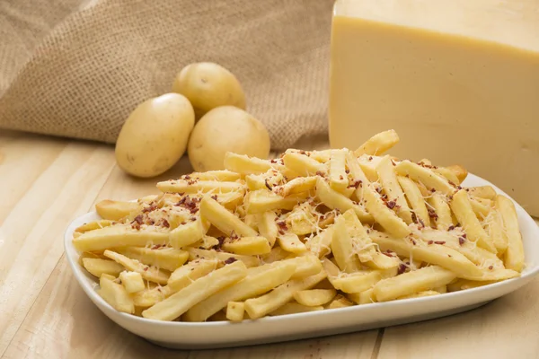Chese a brambory na stole — Stock fotografie
